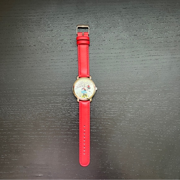 Disney 2008 Minnie Mouse Miss Fabulous Wrist Watch Leather Strap 3222561 New - Picture 4 of 5